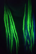 Slime Colored Blacklight reactive Dreadlocks