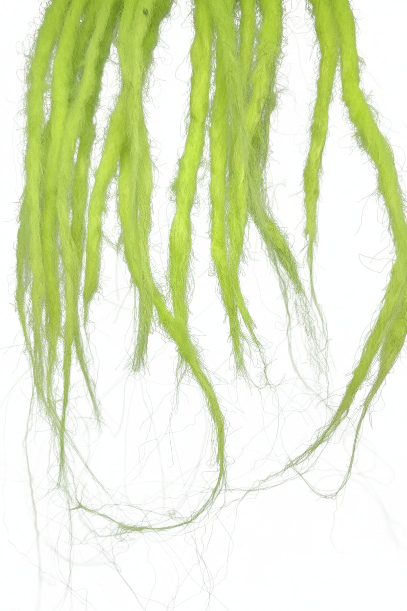 Slime Colored Blacklight reactive Dreadlocks